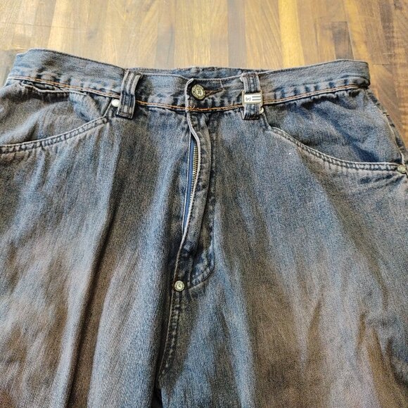 Phat Farm Denim Jeans Men's 32 x 33 Embroidered Logo Y2K Urban Hip Hop Brownish - Picture 7 of 14